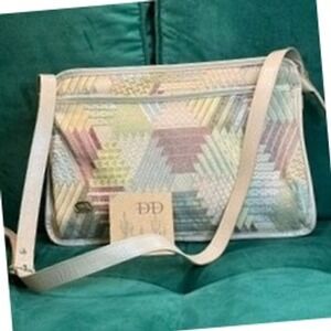 Philippe Crossbody Bag Geometric Pattern Zip Closure Shoulder Bag